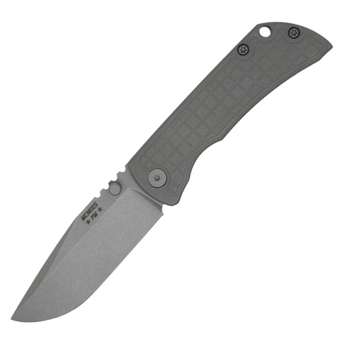 McNees PM Mac 2 Frag 3.0", Matte Stonewash Titanium / Matte Stonewash CPM Magnacut