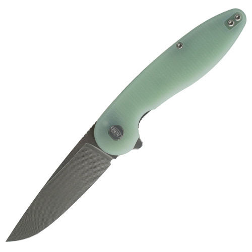 ABW American Blade Works Model 1 (V6) Liner Lock, Jade G10 / Stonewash CPM MagnaCut