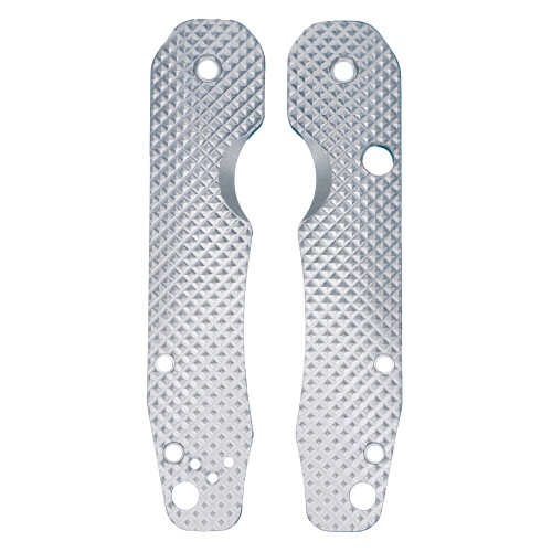 Smock Knives Textured Titanium Scales for Spyderco Smock, Silver