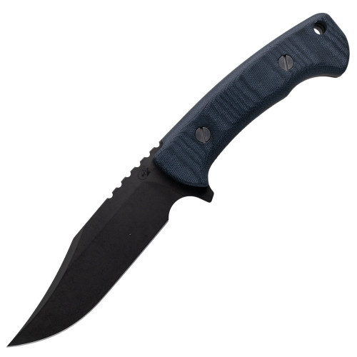 Rick Hinderer Knives Ranch Bowie, Black Micarta / Battle Black CPM-3V