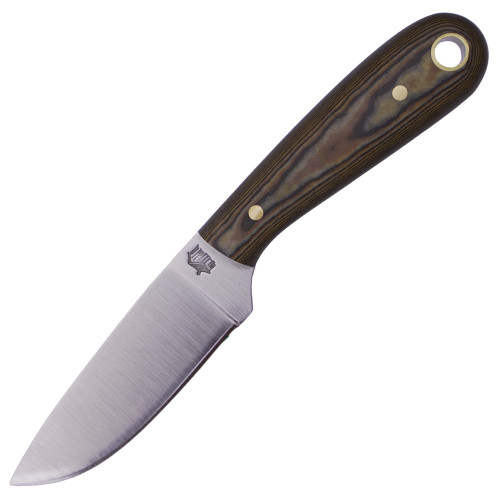 LT Wright Knives Frontier First, Brown Richlite / Flat Grind O1