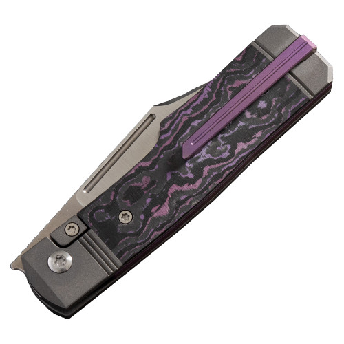 Jack Wolf Knives Vampire Jack, Purple Haze Fat Carbon / Satin CPM S90V