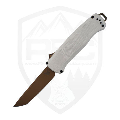 Benchmade Shootout OTF Auto, Cool Gray Grivory / Flat Dark Earth PVD CPM-CruWear - 5370FE-02