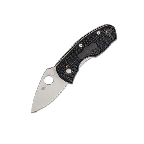 Spyderco Ambitious Lightweight, Black FRN / Satin Serrated 8Cr13MoV - C148SBK