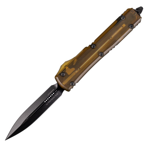 Microtech Ultratech Double Edge, Ultem Top-Black Aluminum Bottom / DLC CPM MagnaCut - 122-1DLCTULS