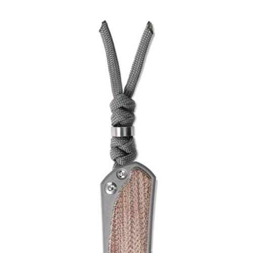 Chris Reeve Lanyard, Charcoal w/ Silver Bead for Small Sebenza