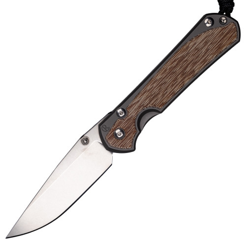 Chris Reeve Large Sebenza 31 Drop Point, Natural Micarta Inlays / CPM- Magnacut - L31-1660