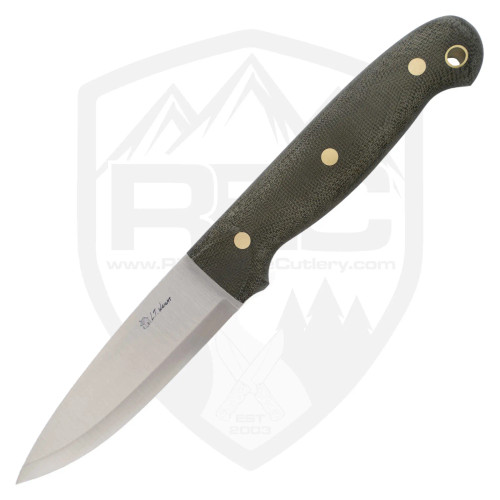 LT Wright Knives GNS, Saber Ground O1 Steel / Matte Black Micarta