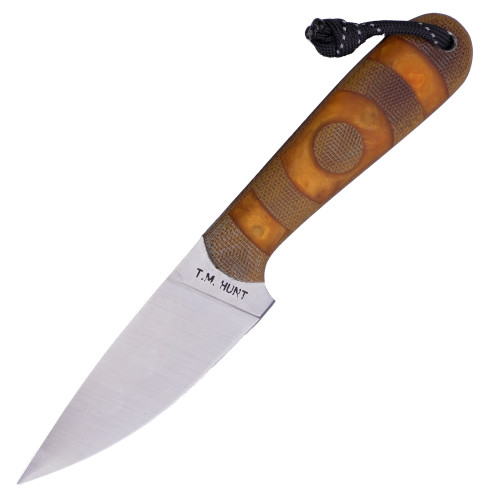 T.M. Hunt Custom Knives Magua, Natural Micarta & Maple / Satin 1095 Carbon Steel