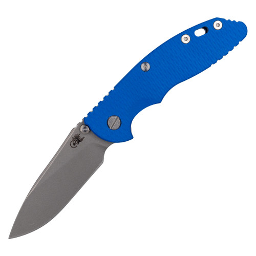 Rick Hinderer Knives XM-18 3.5" Slicer Non-Flipper, Blue G10-Battle Blue / Working Finish CPM S45VN