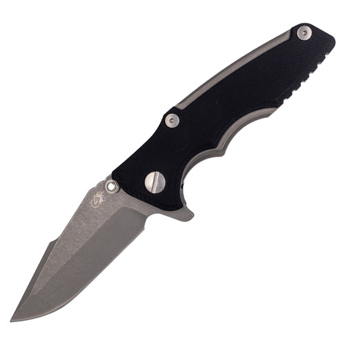 Rick Hinderer Knives Eklipse 3.0" Harpoon Spanto, Black G10-Working Finish / Working Finish CPM 20CV