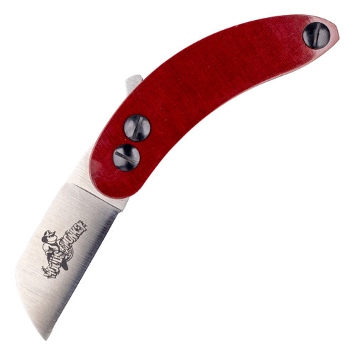 Woods Monkey Banana Peel Wharncliffe, Red Linen / Flat Grind AEB-L