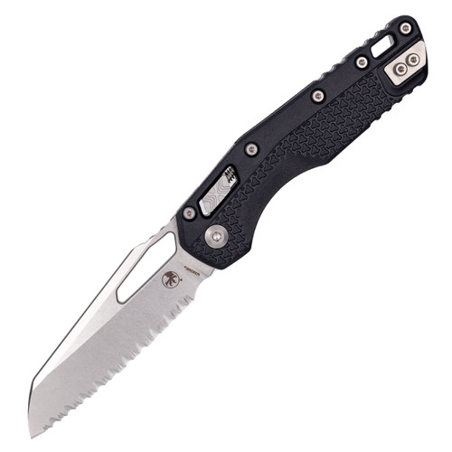 Microtech MSI Ram-Lok, Black Injection Molded Handle / Fully Serrated Stonewash M390MK - 210T-12PMBK