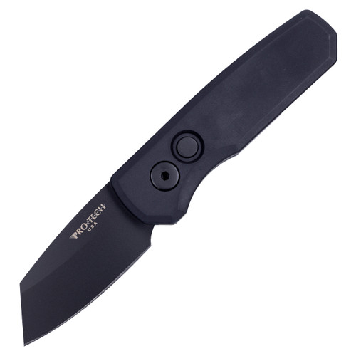 Pro-Tech Runt 5 Wharncliffe, Black Handle / Sapphire Blue Magnacut