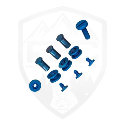 Hinderer Knives Complete Hardware Kit XM-18 3.0", Battle Blue Titanium