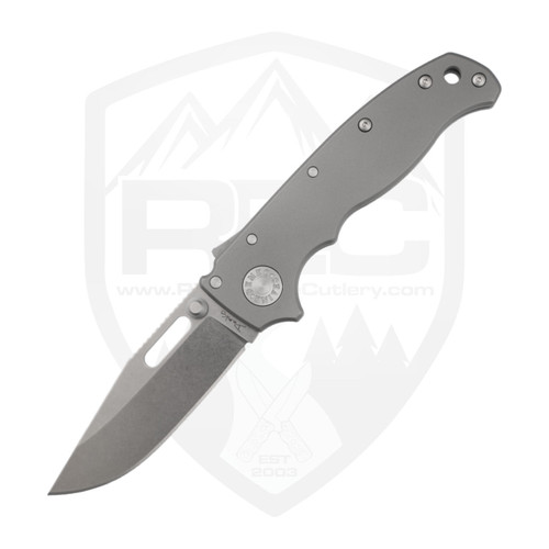 Demko AD20.5 Clip Point Smooth Titanium Stonewash 20CV