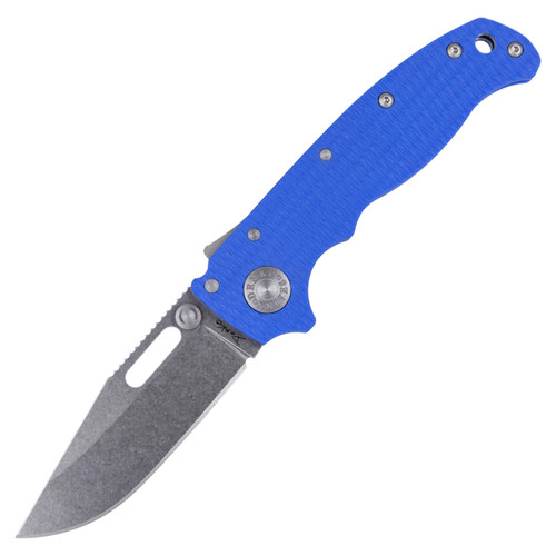 Demko AD20.5 Clip Point Blue G10, Stonewash 20CV