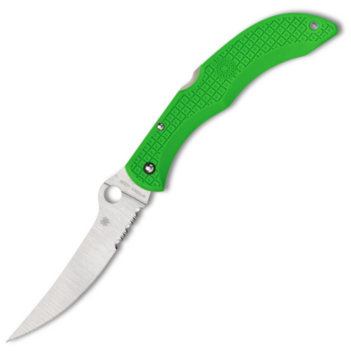 Spyderco Catcherman Salt *Sprint Run* Green FRN / Satin LC200N - C17PSGR