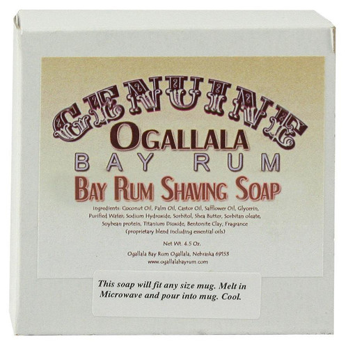 Ogallala Bay Rum Shave Soap, 4.5oz