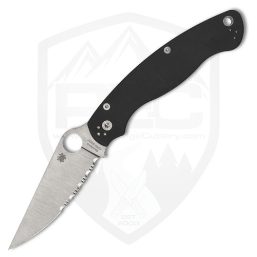 Spyderco Military 2 Partial Serration, Black G10 / Black CPM S30V