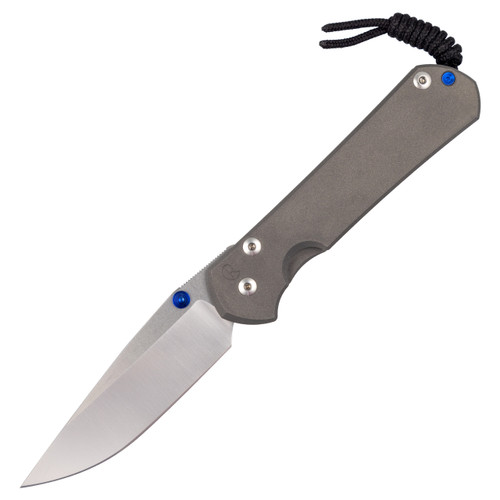 Chris Reeve Large Sebenza 31 Drop Point, Sandblasted Titanium / Polished CPM MagnaCut - L31-1014