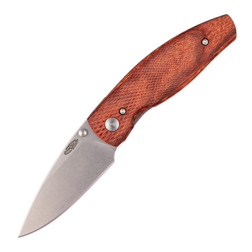 TRM Neutron 2, 3D Contoured Lizard Skin Rosewood / Stonewash CPM 20CV