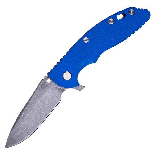 Rick Hinderer Knives XM-18 3.5" Spearpoint Tri-Way Working Finish Blue G10 / CPM S45VN