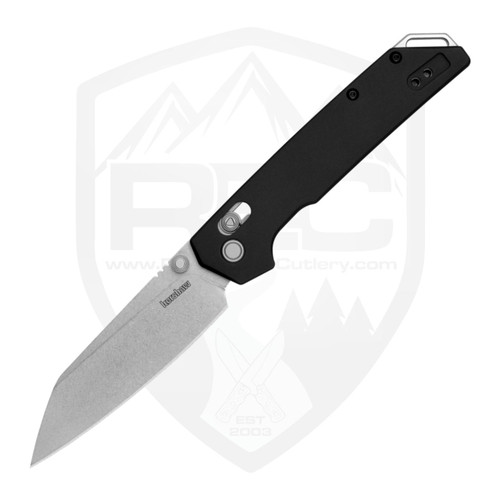 Kershaw Iridium Reverse Tanto Black Aluminum, Stonewash D2 - 2038R