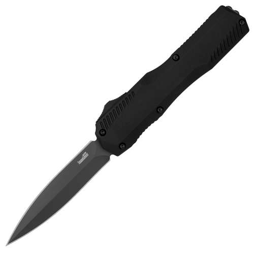 Kershaw Livewire Double Edge OTF, Black Aluminum / Black PVD CPM MagnaCut - 9000DE