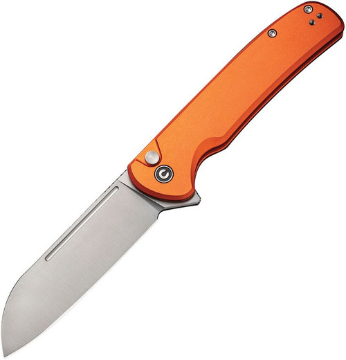 Civivi Chevalier II Button Lock Flipper, Orange Aluminum / Satin 14C28N - C20022B-2