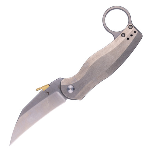 Pinkerton Designs Inversion Frame Lock Orange Peel Titanium / Satin CPM S35VN