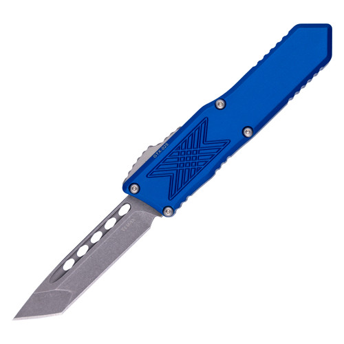Guardian Tactical GTX-025 OTF Tanto Blue Aluminum / Stonewash ELMAX - 12-4521