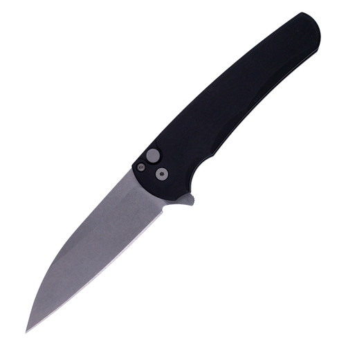 ProTech Malibu Wharncliffe, Solid Black Aluminum / Stonewash CPM MagnaCut - 5301 ProTech Malibu Wharncliffe, Solid Black Aluminum / Stonewash CPM MagnaCut - 5301