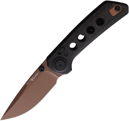 Reate Knives PL-XT Pivot Lock Black Micarta, Copper PVD Nitro-V