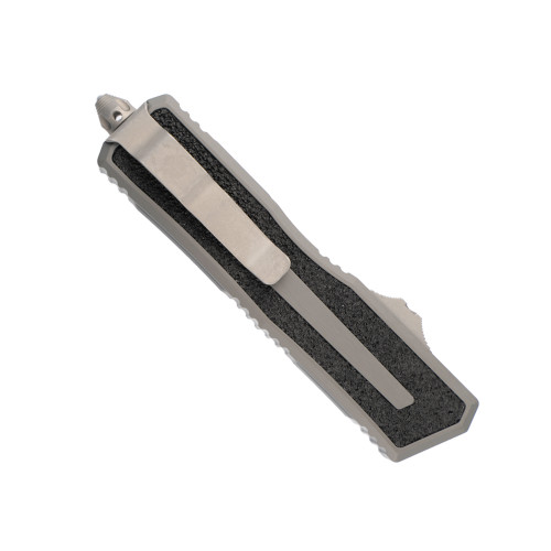 Microtech Glykon Bayonet, Natural Clear Aluminum