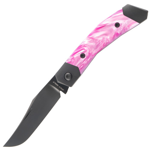 Jack Wolf Knives Mini Cyborg Jack Cosmic Pink Kirinite, Black S90V