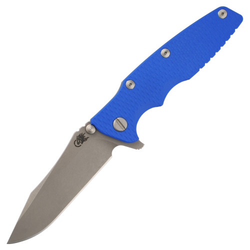 Rick Hinderer Knives Eklipse 3.5" Spearpoint Battle Blue Blue G10, Working Finish S45VN