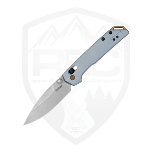 Kershaw Mini Iridium Ice Blue Aluminum, Stonewash D2 - 2051