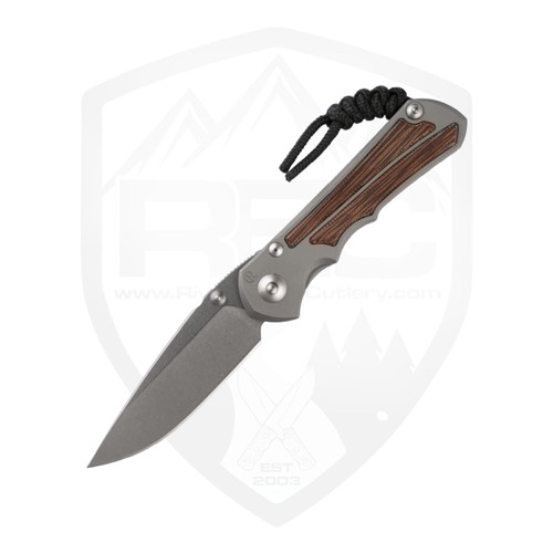 Chris Reeve Knives Small Inkosi Drop Point Glass Blasted Natural Canvas Micarta, Stonewash MagnaCut - SIN-1118