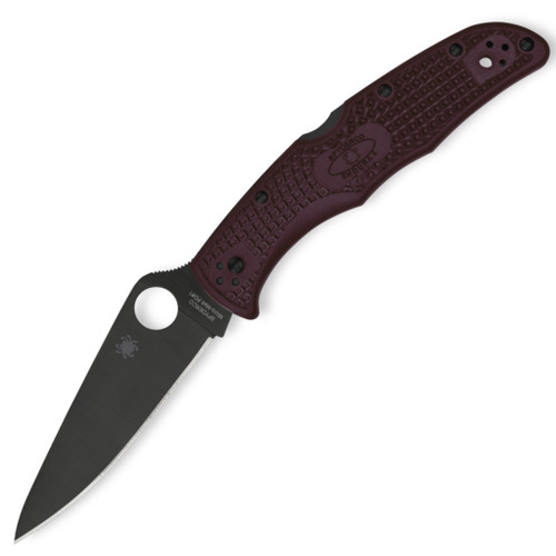 Spyderco SPRINT RUN Endura Lightweight Burgundy, Black Micro-Melt PD#1 - C10BGBKP