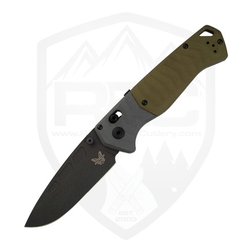 Benchmade PSK Gray and Green G10, Black MagnaCut - 593BK