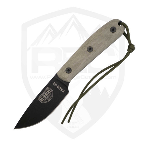 ESEE Pacaya Fixed Blade Knife | Black Canvas, 3V Steel