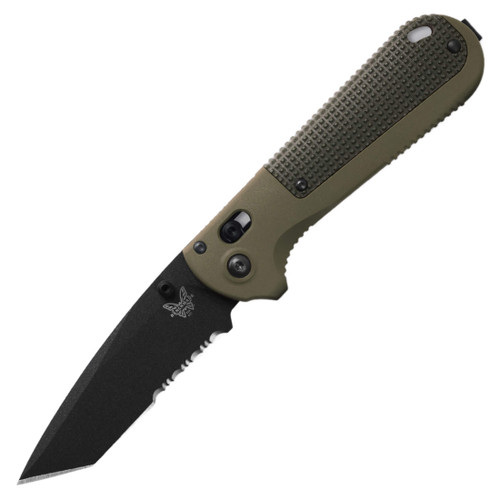 Benchmade Redoubt Tanto Ranger Green and Forest Green Grivory, Partial Serration Black CPM-D2 - 431SBK-1