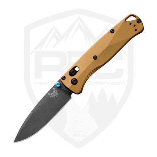 Benchmade Bugout Burnt Brass Aluminum, Black M390 - 535BK-07