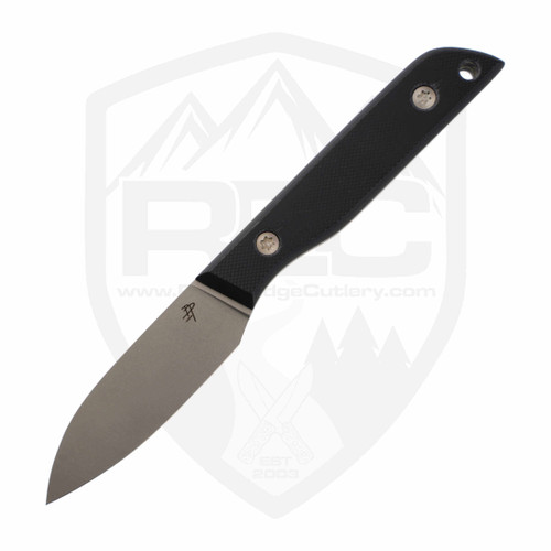 BP Custom Knives Little Utility Knife LUK Black G10, Stonewash Elmax