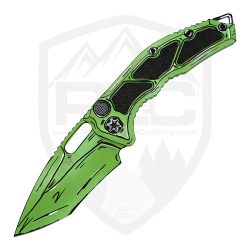 Heretic Knives Kobold, Cel Shade Toxic Green Magnacut - H065-CS-TX