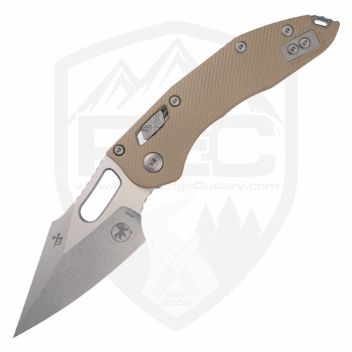 Microtech Stitch Ram-Lok Manual, Black Fluted G10 / Stonewash