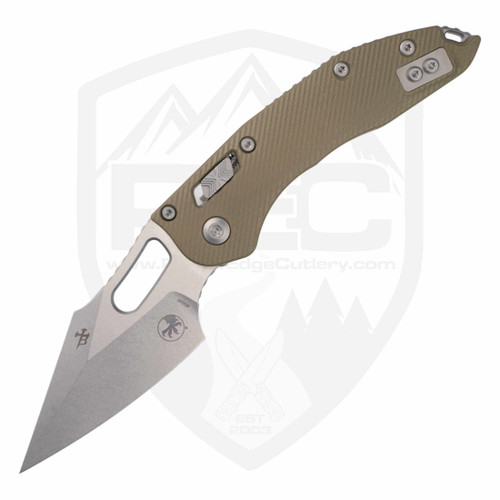 Microtech Stitch Ram-Lok Manual, Black Fluted G10 / Stonewash