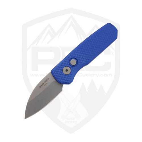 ProTech Runt 5 Wharncliffe Blue Textured Aluminum, Stonewash MagnaCut - R5305-BLUE