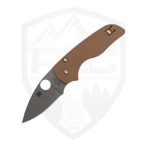 Spyderco Lil Native Mid Back Lock Brown G10, Stonewash 15V